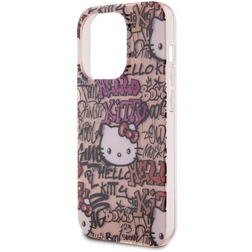 Чехол Hello Kitty IML Tags Graffiti для iPhone 14 Pro Max — розовый