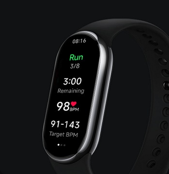 Умные часы Xiaomi Mi Band 8, черные, 2023 г., ВЕРСИЯ ДЛЯ ЕС, ПОЛЬСКОЕ МЕНЮ, Android iOS