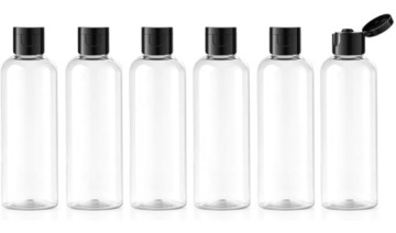 6x butelka kosmetyczna podróżna 100 ml na szampon kosmetyki przybory