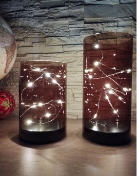 СВЕТОДИОДНЫЕ СТЕКЛЯННЫЕ ТРУБКИ ОРНАМЕНТЫ РОЖДЕСТВЕНСКИЕ УКРАШЕНИЯ 2 шт.