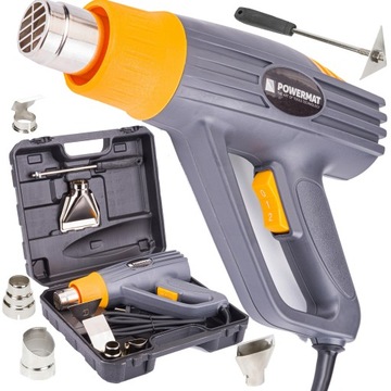 ЭЛЕКТРИЧЕСКАЯ ТЕПЛОВАЯ ПИСТОЛЕТКА 2000ВТ, 2-СКОРОСТНАЯ НАБОР ИЗ 4 НАСОСОК + ТРАНСПОРТИРОВОЧНЫЙ КЕЙС