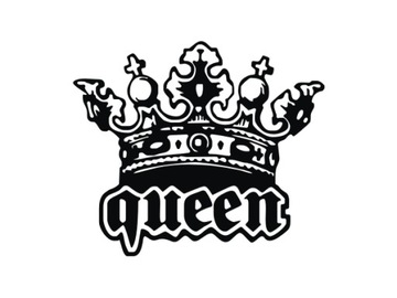 Naklejka na auto QUEEN KING korona WZORY