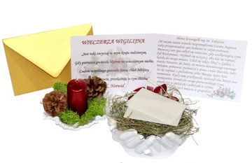 Рождественский набор - вафля, сено, свеча, молитвенный рождественский набор