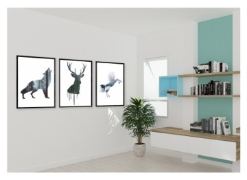 ПОСТЕРЫ TRIPTIQUE 30x40см 3шт. винтажные лего-блоки