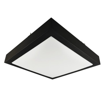 Plafon LED 2XE27 kwadrat czarny
