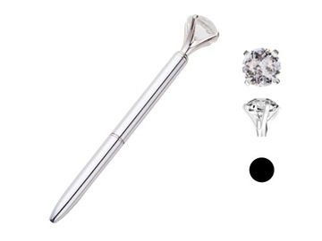 Ручка DIAMOND, серебряный драгоценный камень, блестящий камень