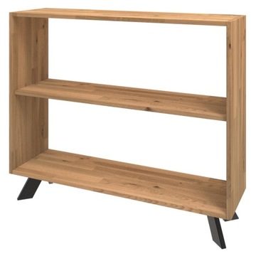 Regał dębowy na książki LOFT industrial 85x70x30
