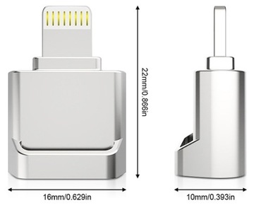 CZYTNIK KART PAMIĘCI MICRO SD LIGHTNING IPHONE