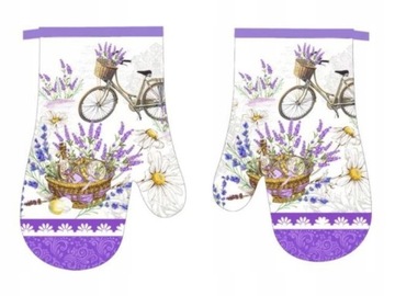 Komplet rękawic kuchennych z magnesem Lavender
