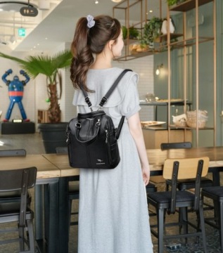 2В1 ЖЕНСКАЯ ГОРОДСКАЯ СУМКА РЮКЗАК ДЛЯ РАБОТЫ ШКОЛЬНАЯ СУМКА НА ПЛЕЧЕ ИЗ ЭКО КОЖИ