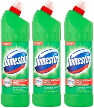 Płyn do czyszczenia toalet DOMESTOS 1250 ml leśny 3 sztuki