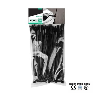TRYTYTKA OPASKI KABLOWE ZACISKOWE UV 3,6x300 BLACK