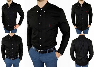 4 KOSZULA RALPH LAUREN POLO CZARNA SLIM FIT S