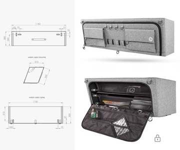 Zabudowa Vana MOON BOX Adventure niebieski 115 CM