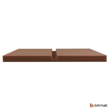 Mata wygłuszająca AKUSTYCZNA PANEL 50x50x3cm kwadrat z fazą brązowy ścienny