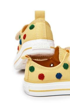 ДЕТСКИЕ КРОССОВКИ НА ВЕЛКРО BIG STAR JJ374056 ЖЕЛТЫЙ 34