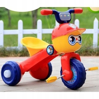 СКЛАДНОЙ трехколесный велосипед с педалями, светодиодные цвета