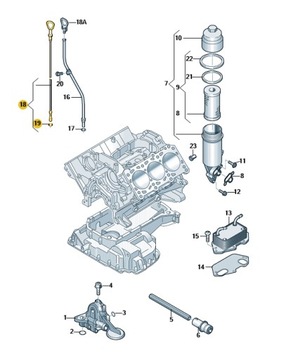 МАСЛЯНЫЙ БАЙОНЕТ AUDI A5 A6 A8