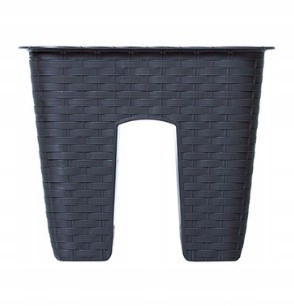 ЦВЕТОЧНЫЙ ГОРШОК ДЛЯ БАЛЮСТРАДЫ АНТРАЦИТ 27Х27 h23