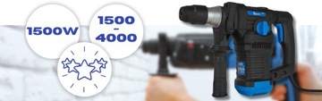 MŁOTOWIERTARKA WIERTARKA UDAROWA MŁOT SDS+ PLUS MOCNA GEKO G80708 + DŁUTA