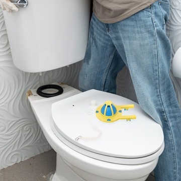 КОМПЛЕКТ ТУАЛЕТНОЙ ЗАСЛОНКИ СЛИВНОЙ КЛАПАН ДЛЯ УНИТАЗА Удерживает ВОДУ