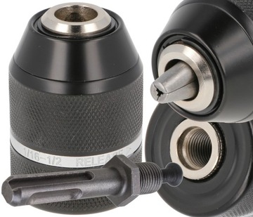 UCHWYT WIERTARSKI SDS PLUS + SAMOZACISKOWY DO WIERTARKI 1/2 13 MM DO UDARU