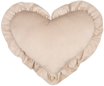 PODUSZKI DEKORACYJNE SERCE Z FALBANKĄ VELVET