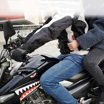 Pas bezpieczeństwa pasażera motocykla z uchwytami