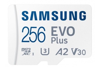 Карта памяти Samsung microSDXC EVO Plus 2021 256 ГБ A2 V30 U3 UHS-I (130 МБ)