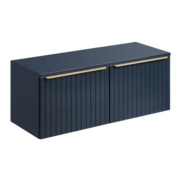 Szafka pod Umywalkę z Blatem 120cm Łączona z Szufladami Niebieska SANTA FE
