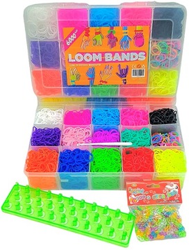 LOOM BANDS GUMKI 6000 SZTUK + KROSNO + 300 S-KLIPS