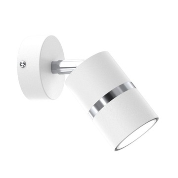 KINKIET REGULOWANY BIAŁO SREBRNY LAMPA TUBA GU10