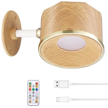 RGB СВЕТОДИОДНЫЙ НАСТЕННЫЙ СВЕТИЛЬНИК БЕСПРОВОДНОЙ С ДИСТАНЦИОННЫМ УПРАВЛЕНИЕМ, ДИММИРУЕМАЯ ЦВЕТ ДЕРЕВА