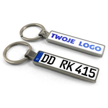 Автомобильный брелок для ключей с вашим логотипом и табличкой двухсторонний МЕТАЛЛ