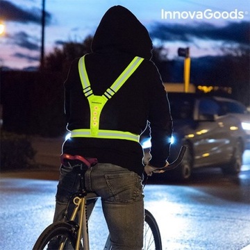 Светоотражающий жилет + освещение для бега BIKE