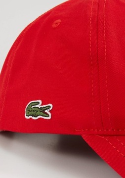 Czapka z daszkiem męska LACOSTE czerwona z małym logo