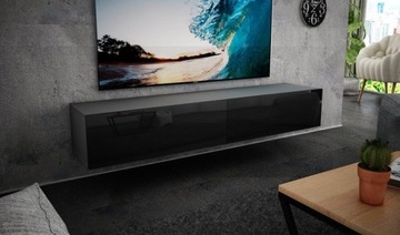 Nowoczesna WISZĄCA SZAFKA RTV 160 CM POŁYSK