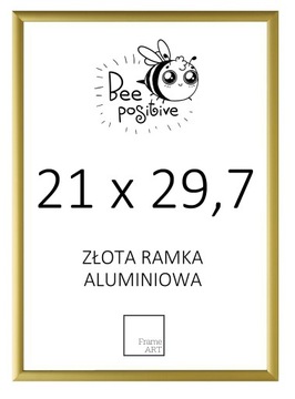ZŁOTA RAMA ALUMINIOWA 21x29,7 DYPLOM 29,7x21