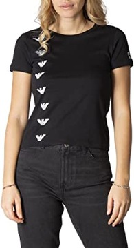 EMPORIO ARMANI włoski t-shirt koszulka zdobiona L