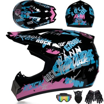 Dziecięcy zestaw Endurance Motocross ATV Kask+ Rękawiczki + Gogle