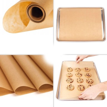БУМАГА ДЛЯ ВЫПЕЧКИ КОРИЧНЕВЫЙ ПЕРГАМЕНТ РУЛОН 10М