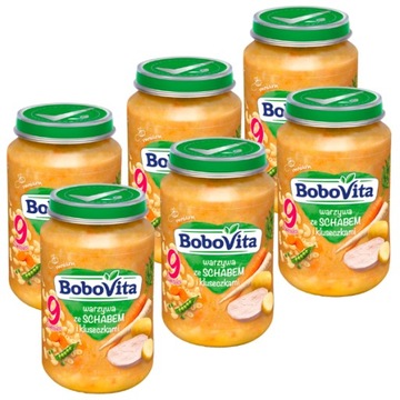 BoboVita Warzywa ze schabem i kluseczkami 6x190g