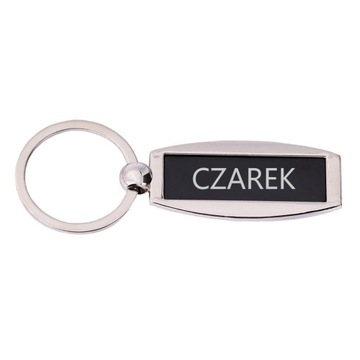 Brelok metalowy grawerowany - Czarny - imiona męskie