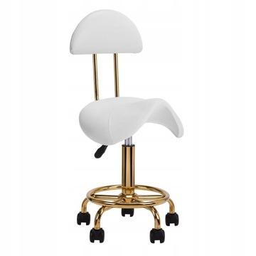 Taboret kosmetyczny Activeshop 6001G biały