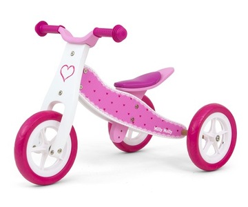 LOOK ROWEREK BIEGOWY 2w1 JEŹDZIK ROZWOJOWY Hearts SERCE różowy PINK 2w1