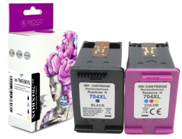 2 Tusze INKDIGO do HP 704 DeskJet 2060 2020 2010