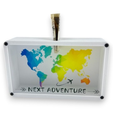 Копилка с вашим текстом и графикой, большой контейнер для подарка Next Adventure.