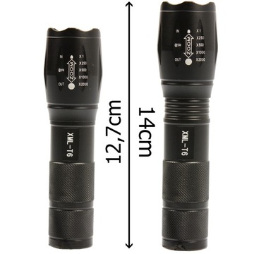 МОЩНЫЙ ТАКТИЧЕСКИЙ ФОНАРЬ ZOOM XML-T6 БОЛЬШОГО ДЕЙСТВИЯ