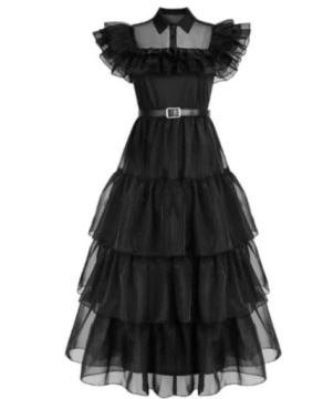 Наряд Уэнсдей Аддамс Платье Парик Маскировка