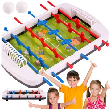 PIŁKARZYKI DLA DZIECI mini GRA ZRĘCZNOŚCIOWA stół do piłkarzyków 3 / 3 / 1